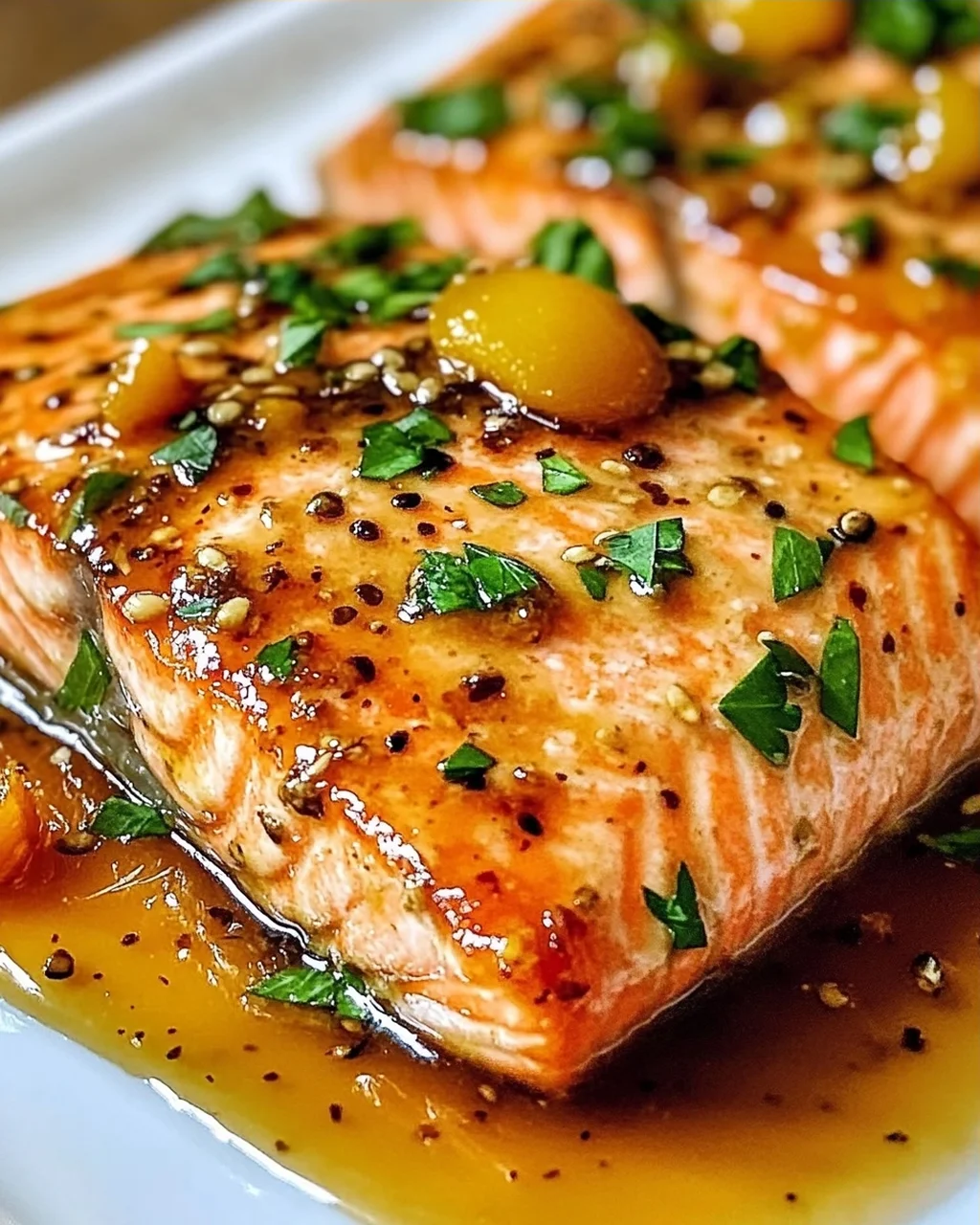 Aprikosen-Dijon-Glasierte Lachs für schnelle Abende