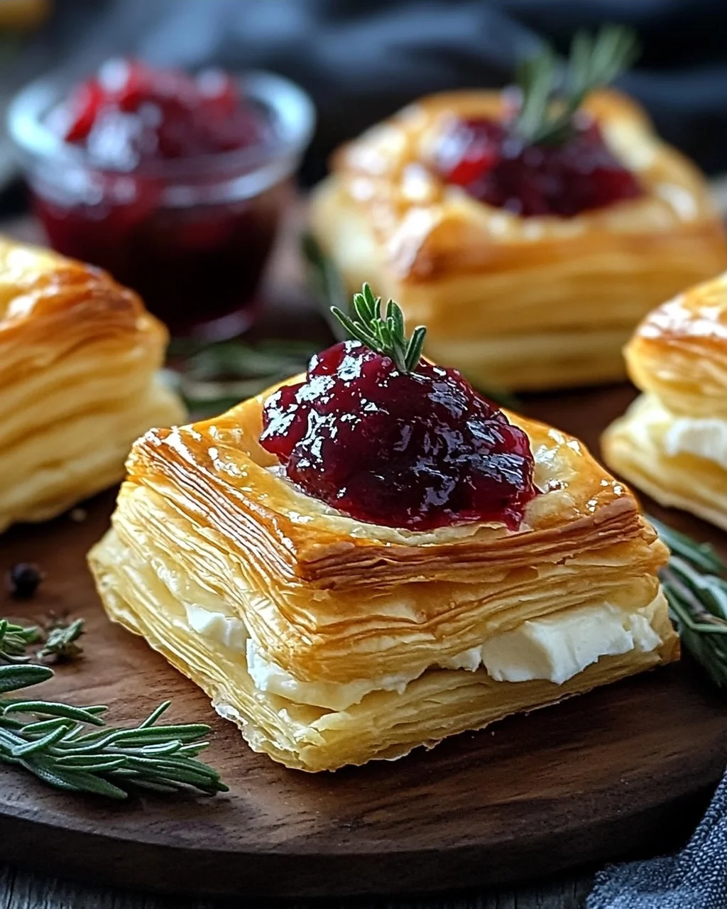 Blätterteig-Häppchen mit Camembert
