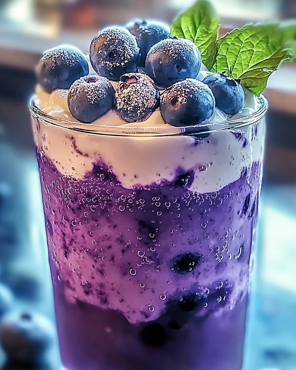 Blaubeer Italienische Limonade für heiße Tage