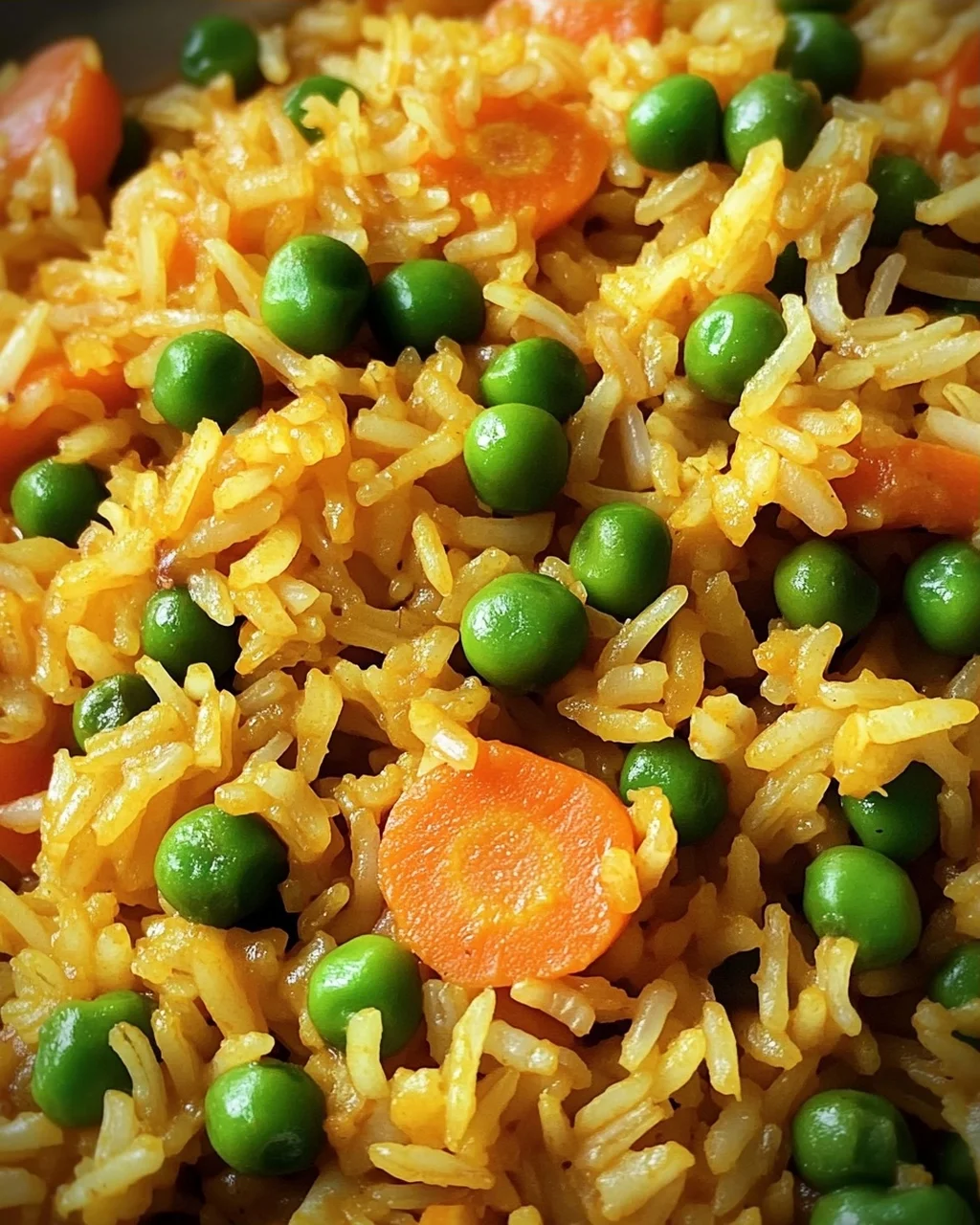 Curryreis mit Erbsen und Möhren