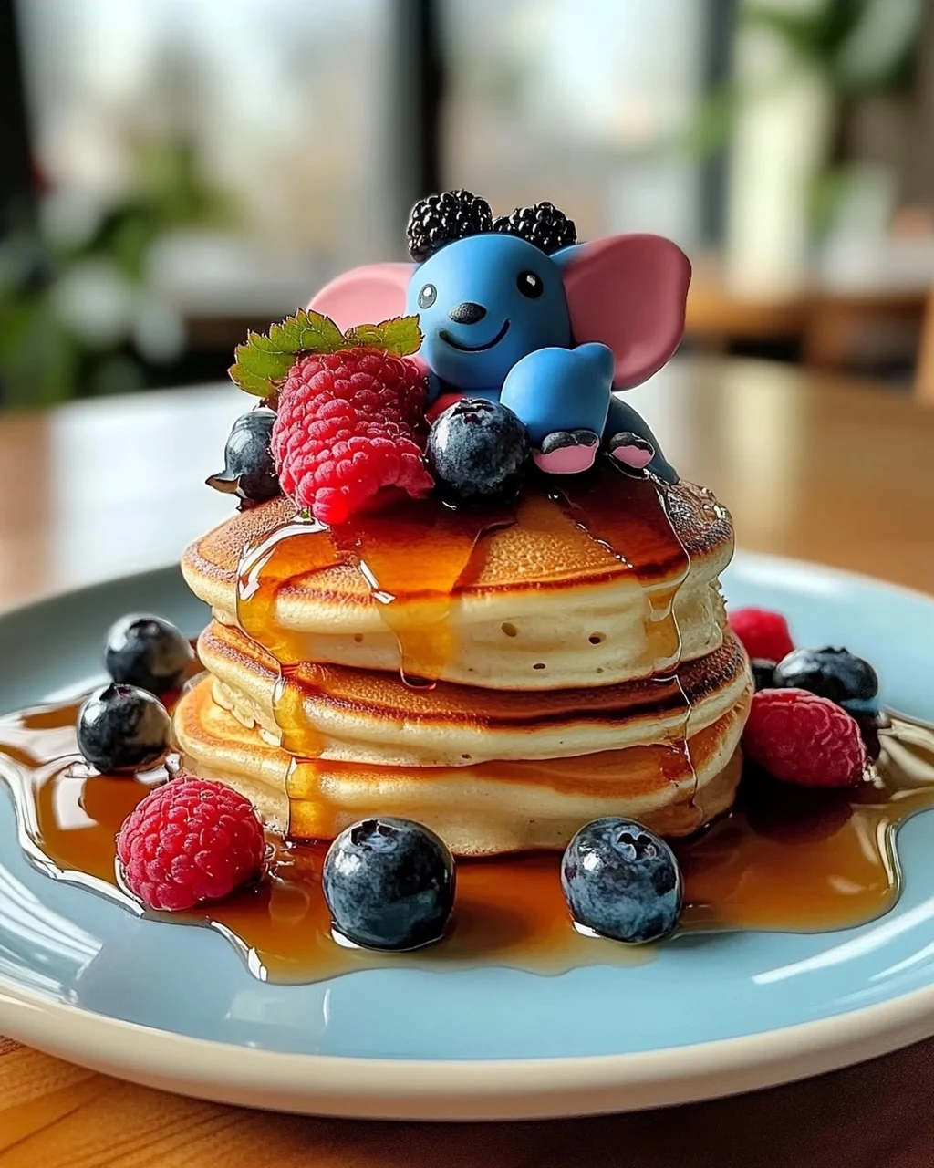 Dumbo fliegende Elefanten-Pfannkuchen für fröhliche Frühstücke