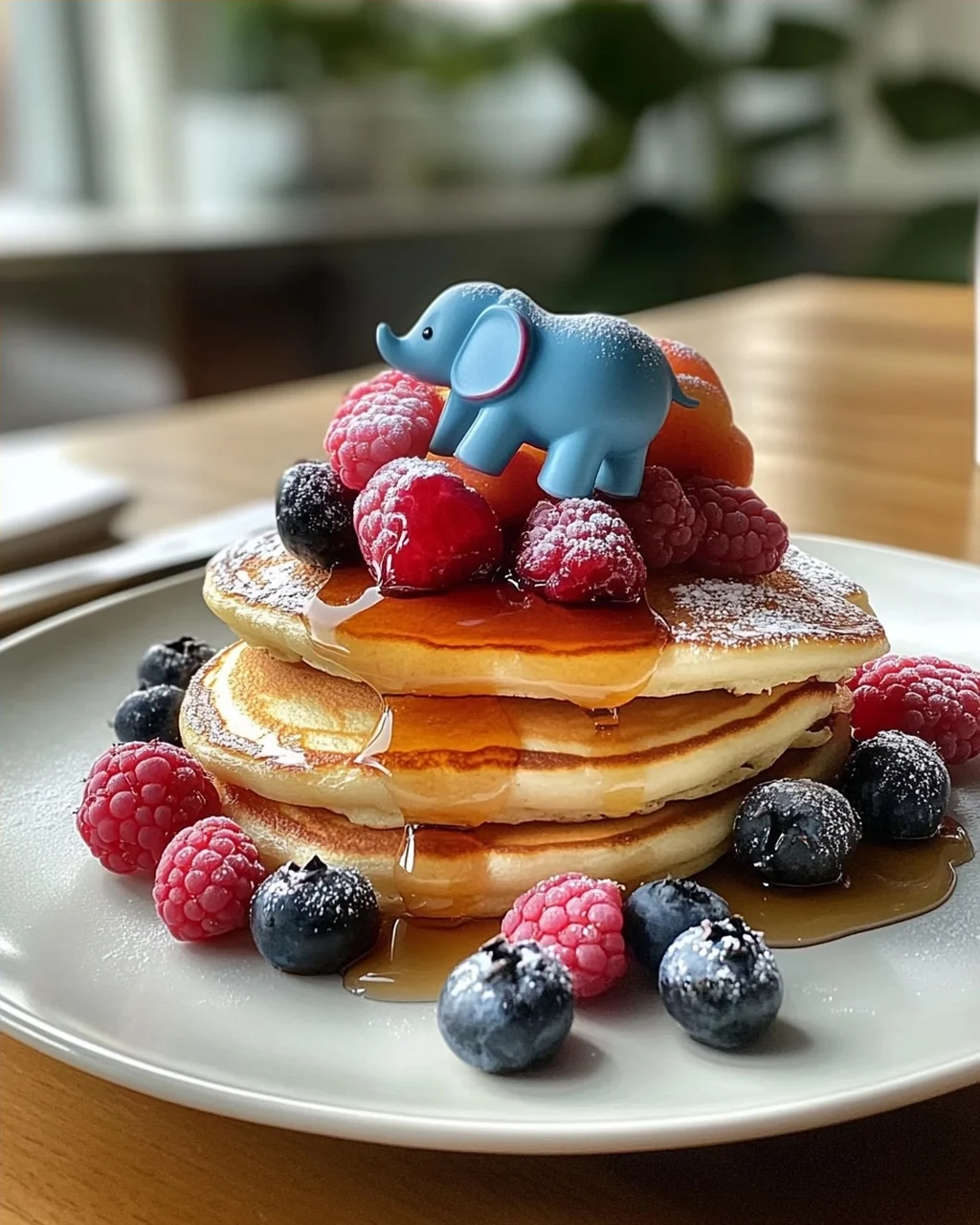 Dumbo fliegende Elefanten-Pfannkuchen für fröhliche Frühstücke