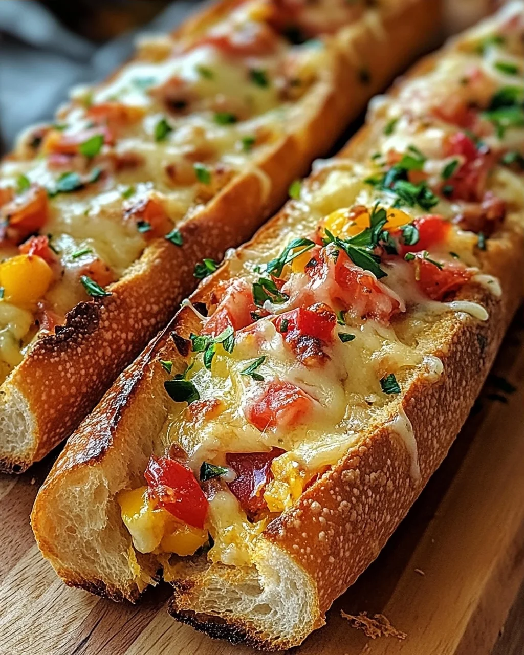 Gefüllte Ofen-Baguettes