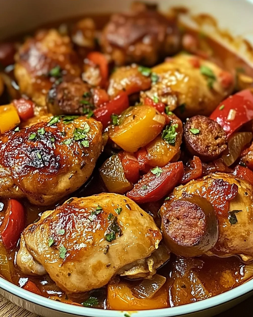 Hähnchen Scarpariello perfekt für Familienabende
