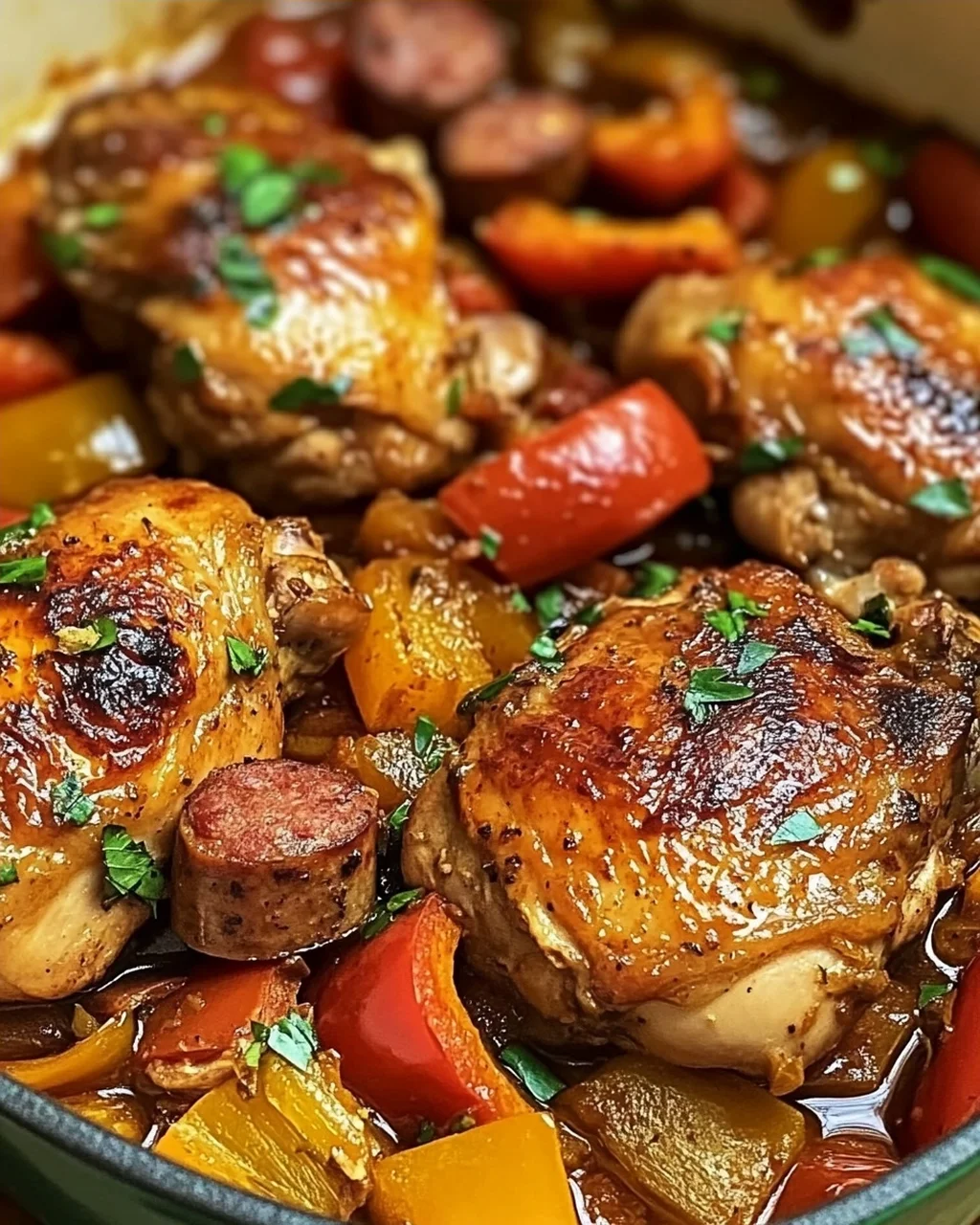 Hähnchen Scarpariello perfekt für Familienabende