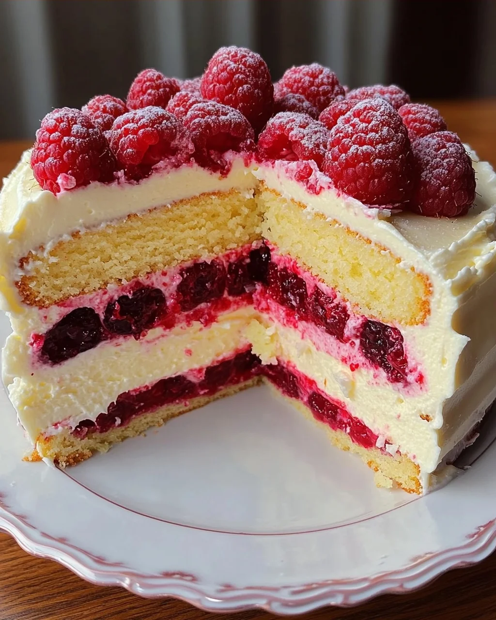 Himbeertorte mit Paradiescreme