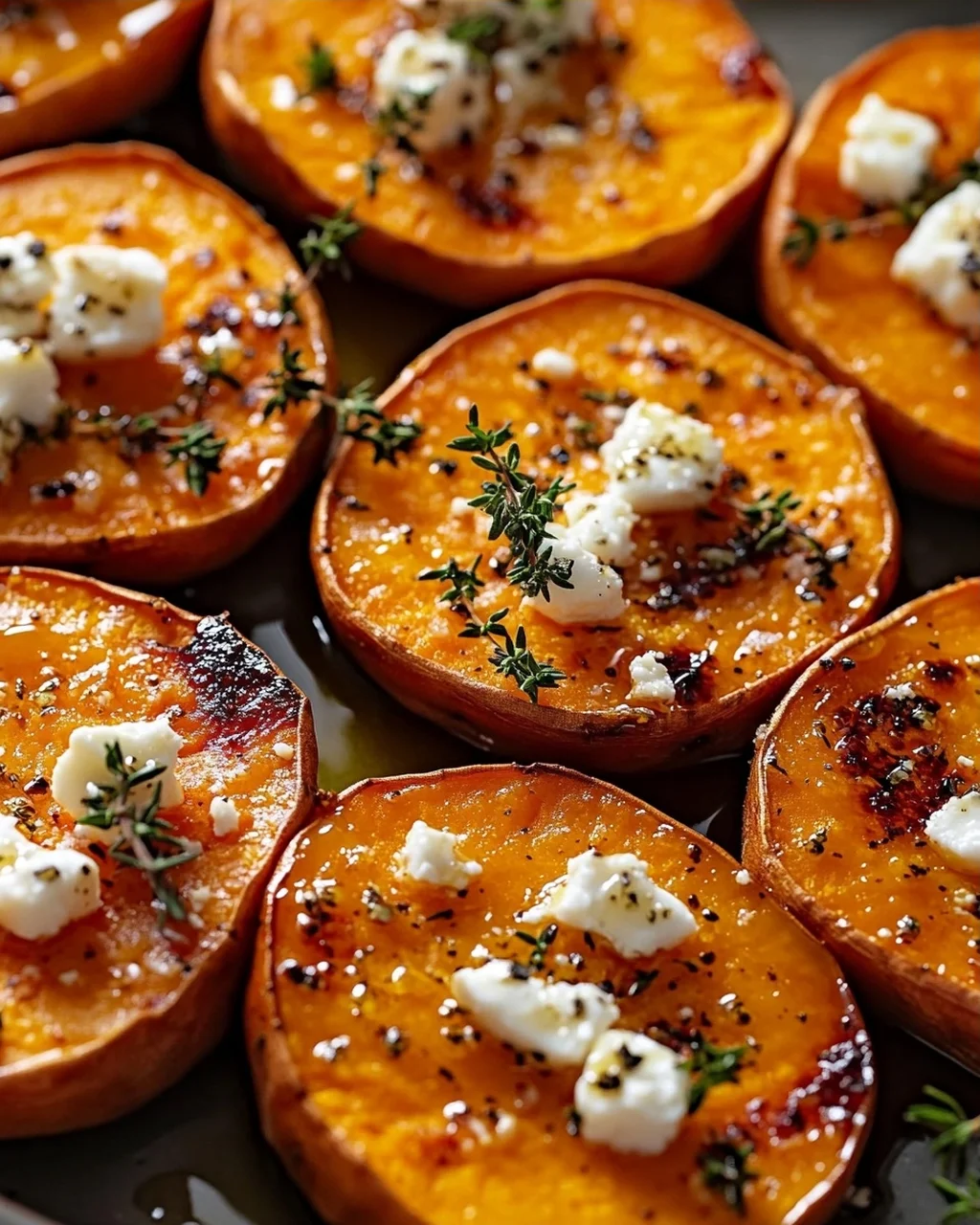 Honig-Feta Süßkartoffel-Rounds