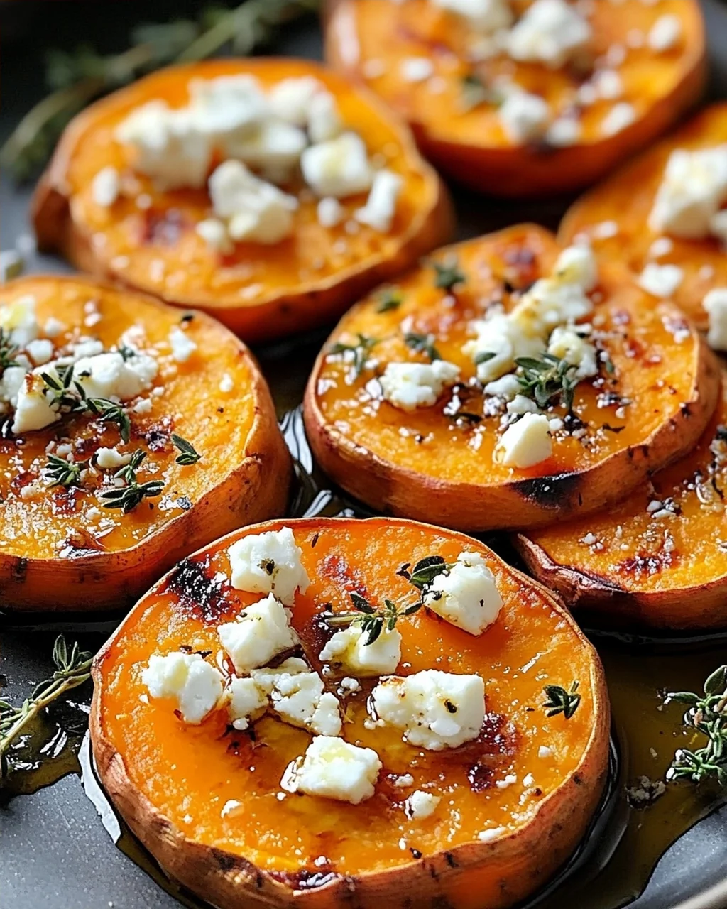 Honig-Feta Süßkartoffel-Rounds