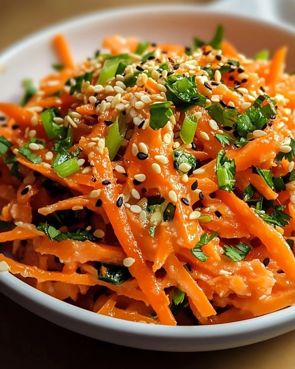 Karottensalat mit Ingwer-Sesam-Dressing – Gesund & Lecker!