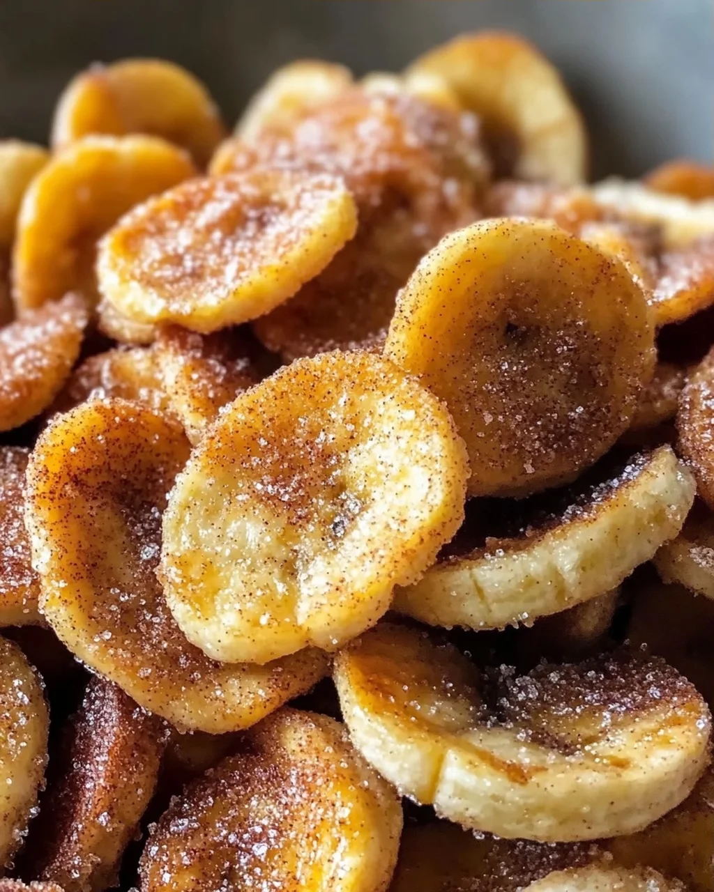 Knusprige Airfryer Zimt Bananenchips