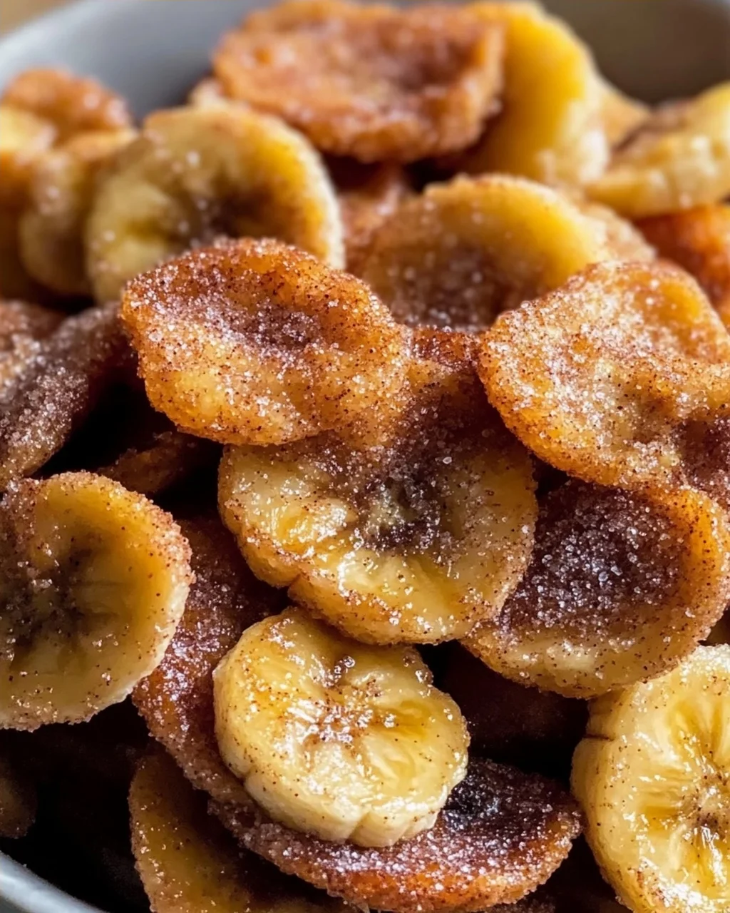 Knusprige Airfryer Zimt Bananenchips