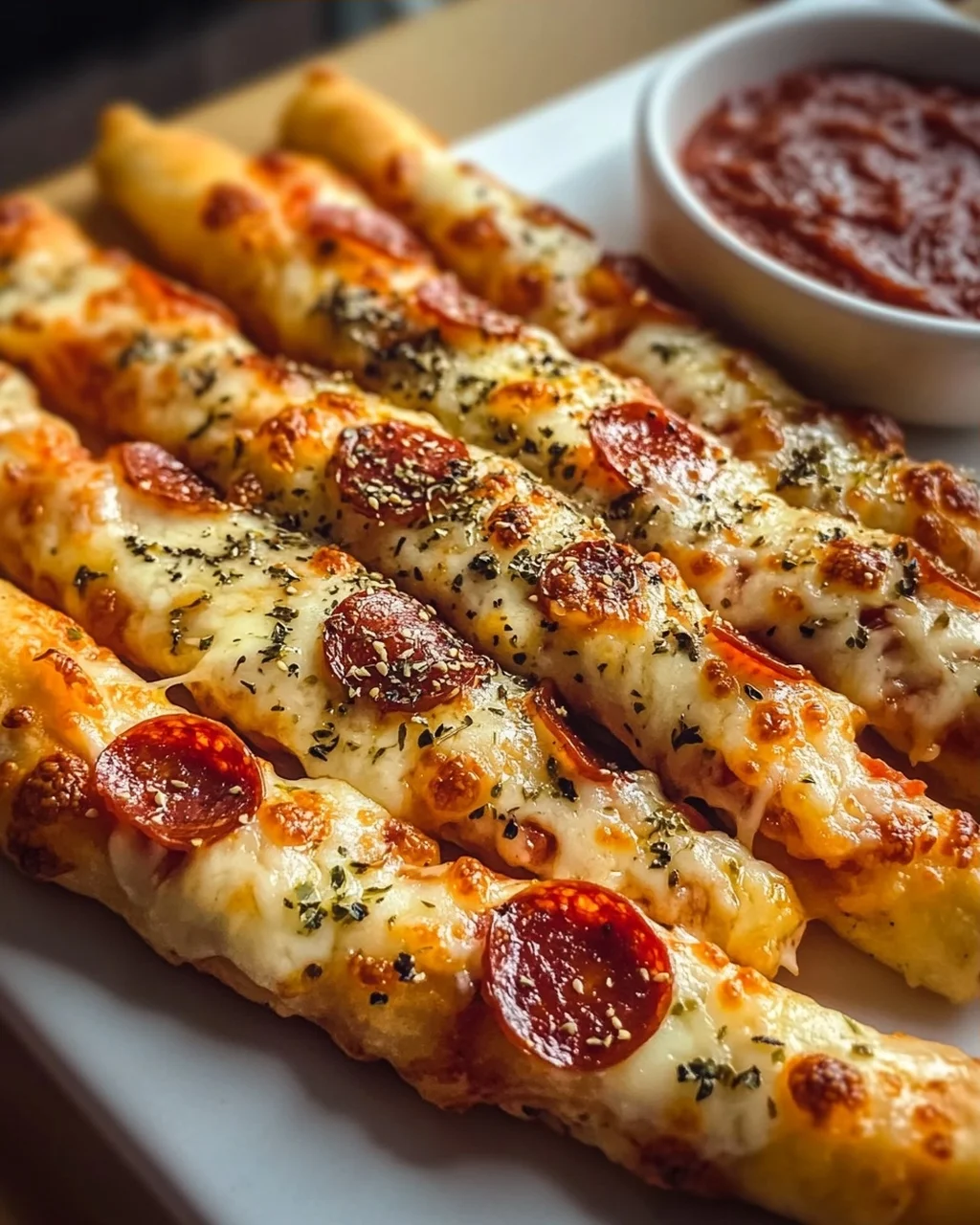 Knusprige Pizzastangen