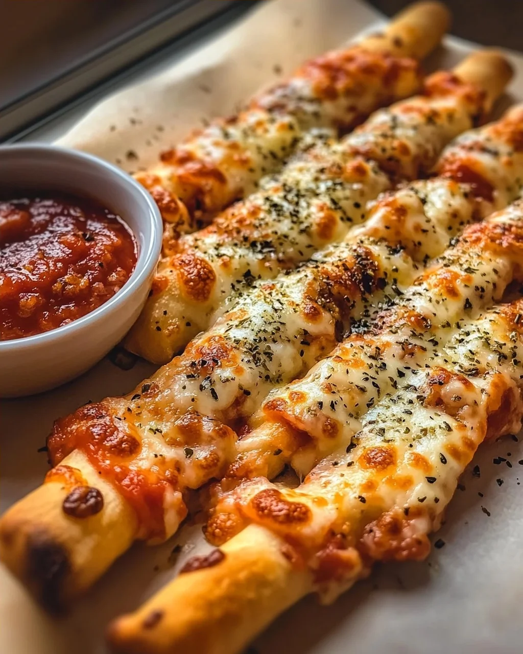Knusprige Pizzastangen