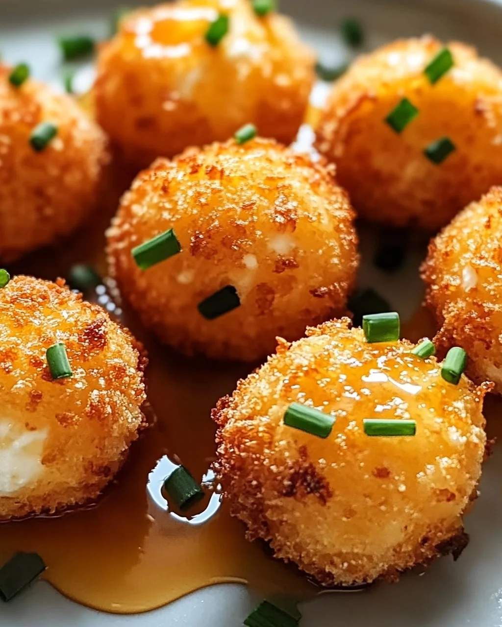 Knusprige Ziegenkäsebällchen mit Honig für Feste