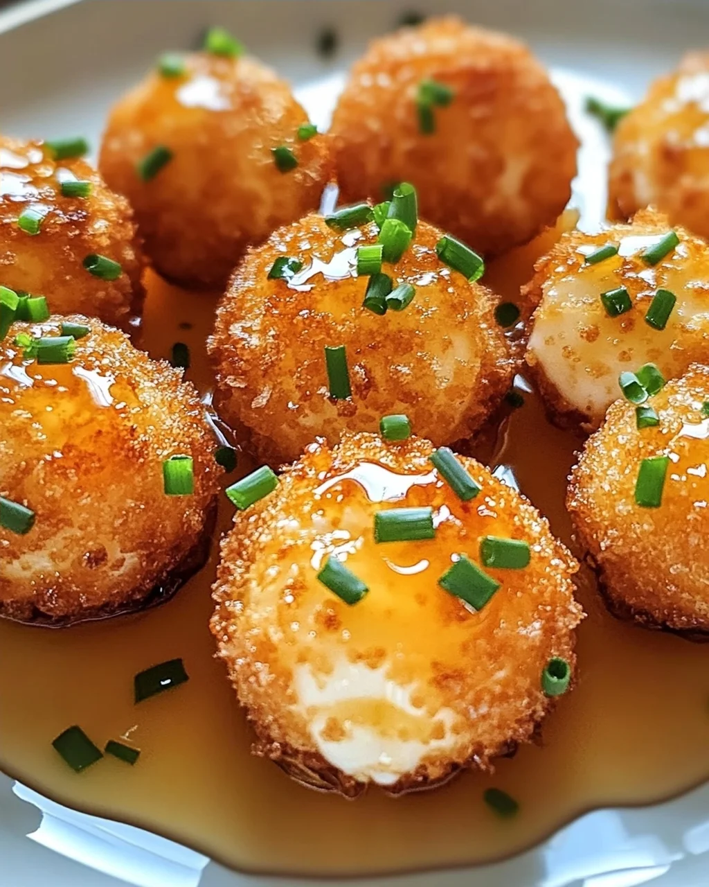 Knusprige Ziegenkäsebällchen mit Honig für Feste