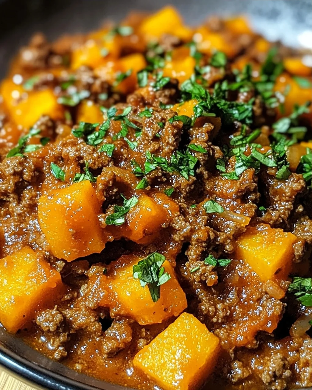 Kürbis-Rindfleisch-Bolognese
