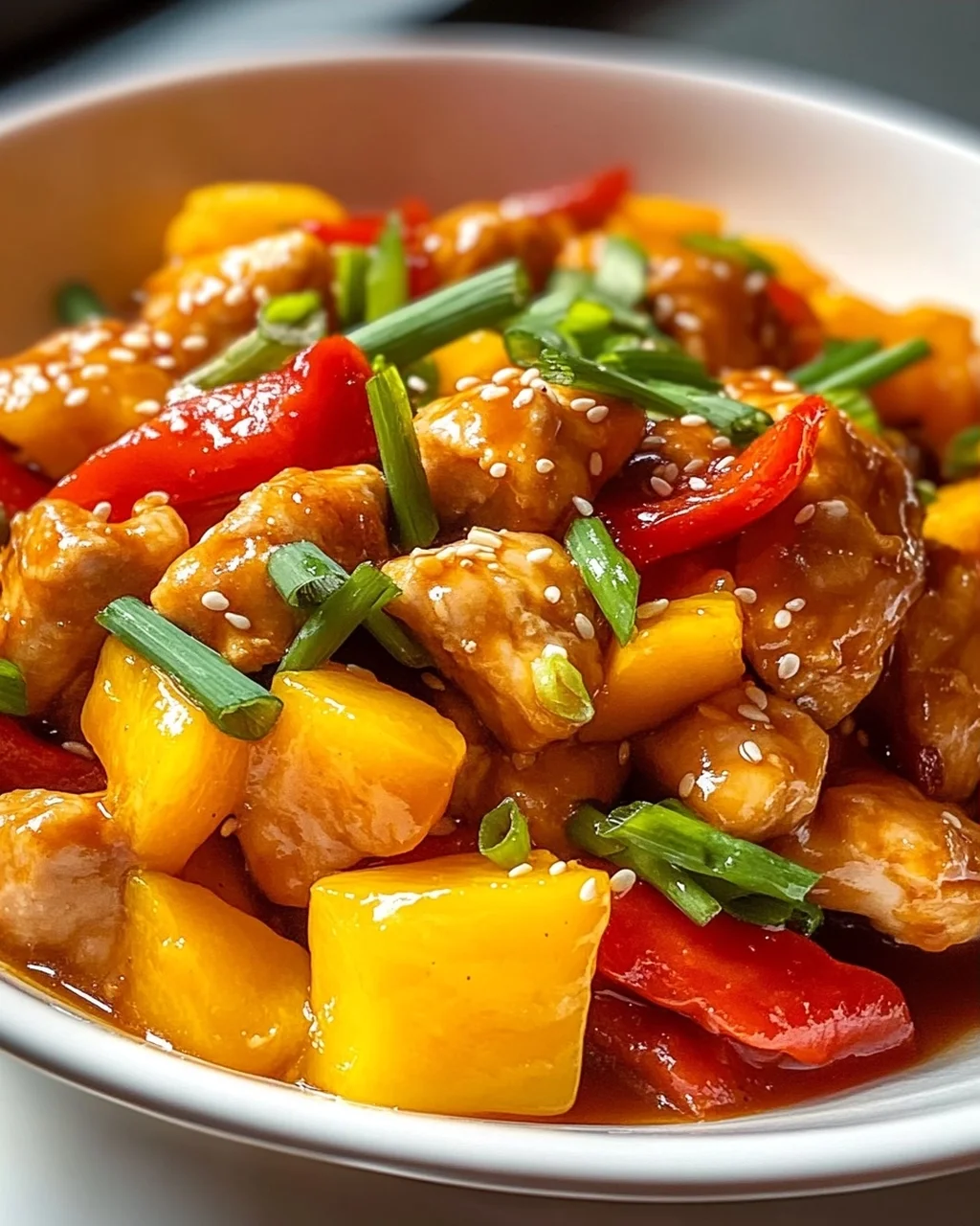 Mango Chicken mit süßer Paprika-Pracht