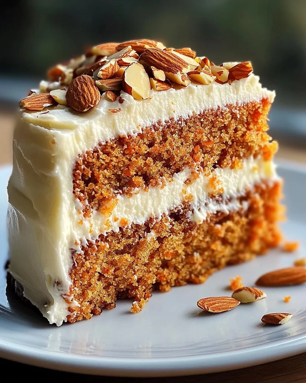 Moist Carrot Cake with Almonds