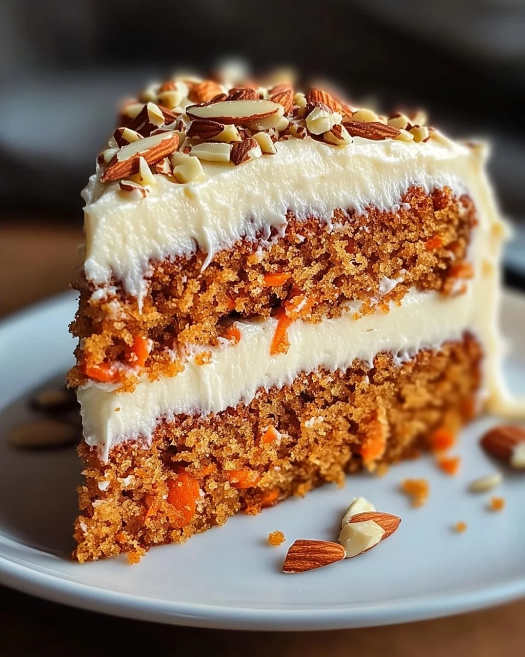 Moist Carrot Cake with Almonds