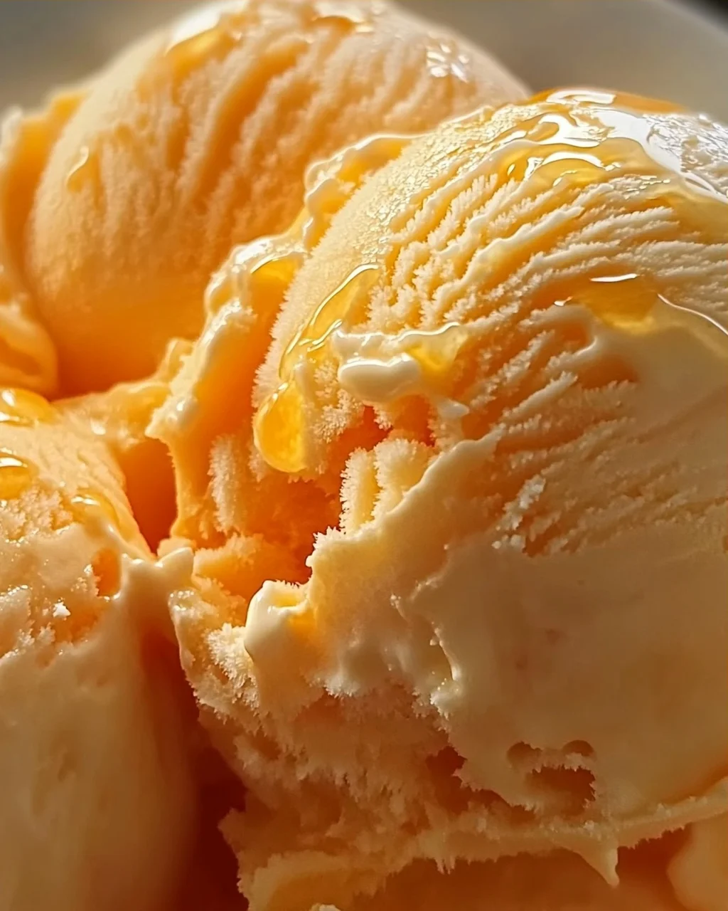 Orangeneis ohne Eismaschine