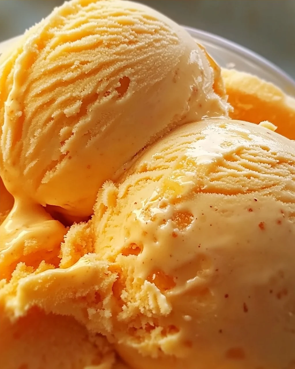 Orangeneis ohne Eismaschine