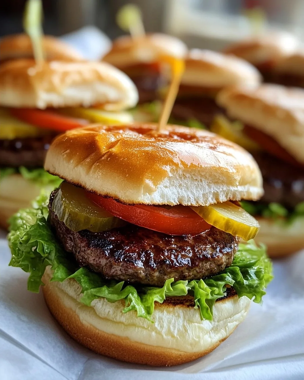 Party Ready Mini Oklahoma Onion Smashburgers für deine Feier!