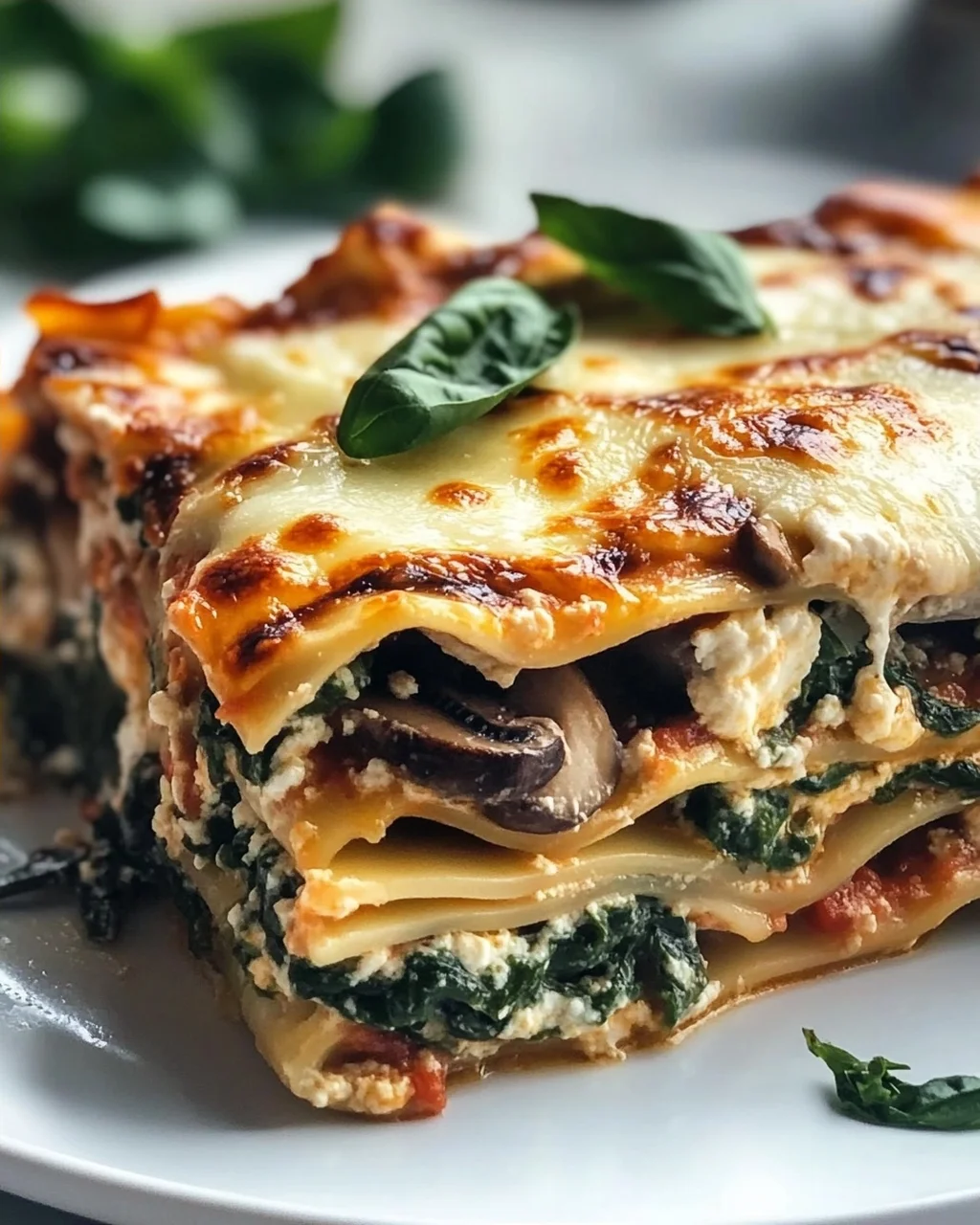 Pilz-Spinat-Lasagne