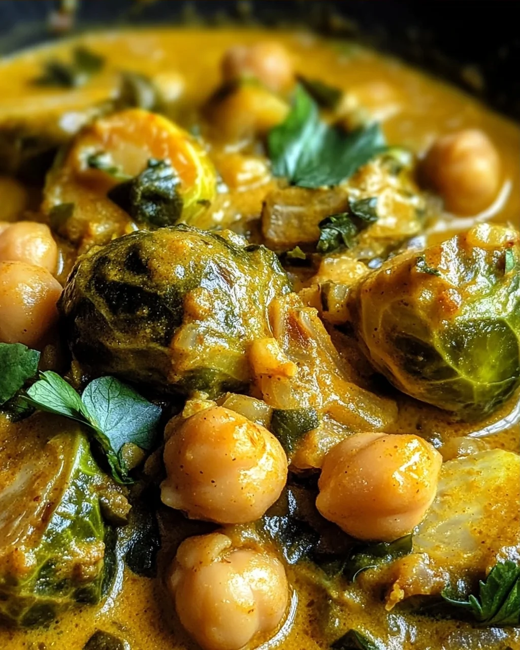 Rosenkohl-Curry mit Kichererbsen