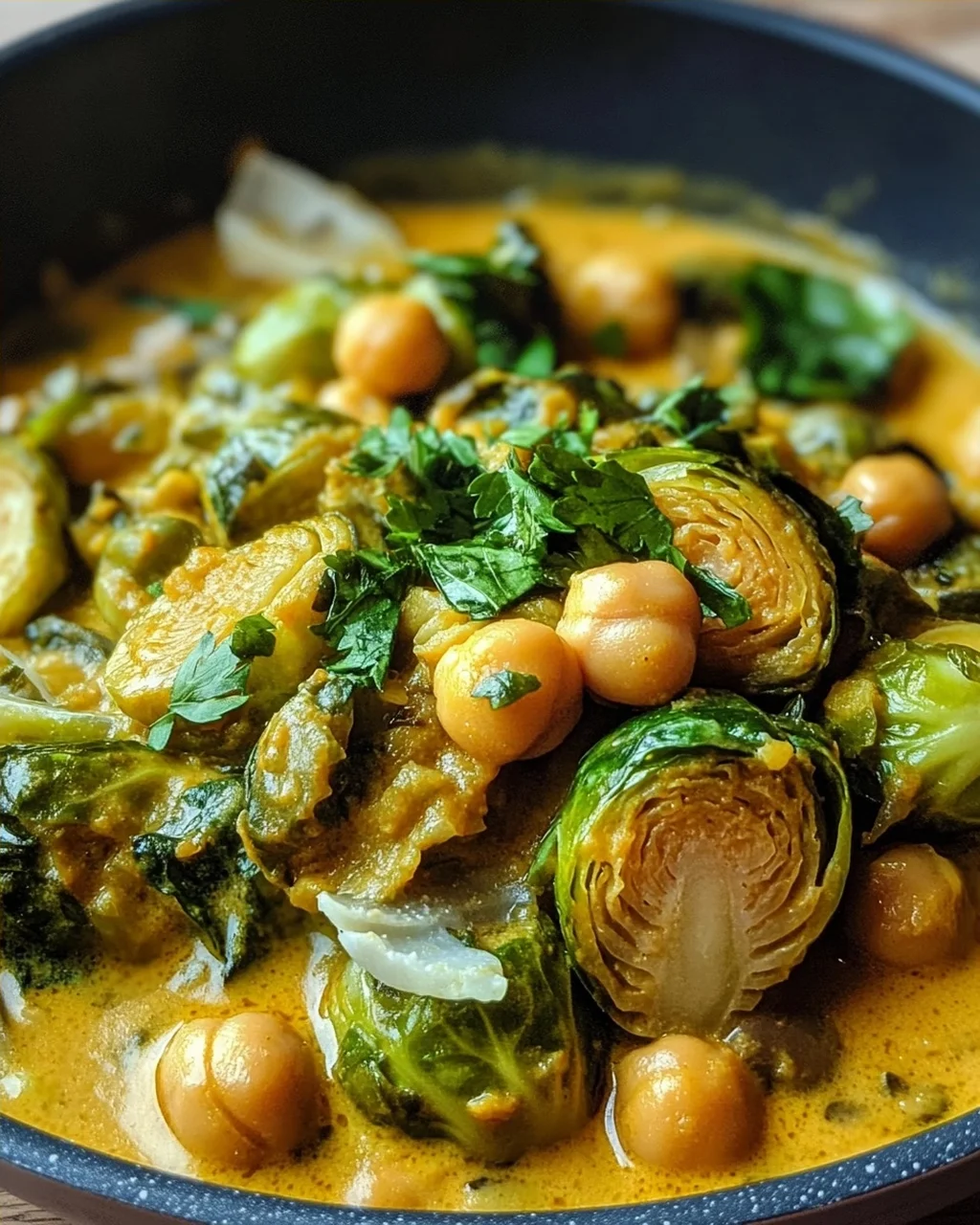 Rosenkohl-Curry mit Kichererbsen