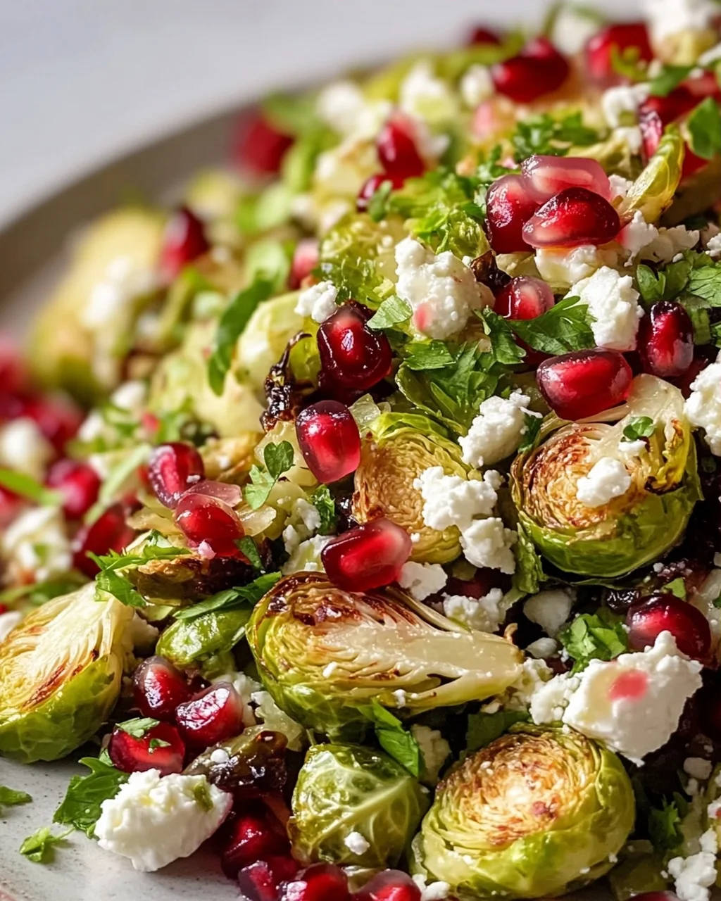 Rosenkohl Salat mit Granatapfel & Feta: Frisch & Lecker!