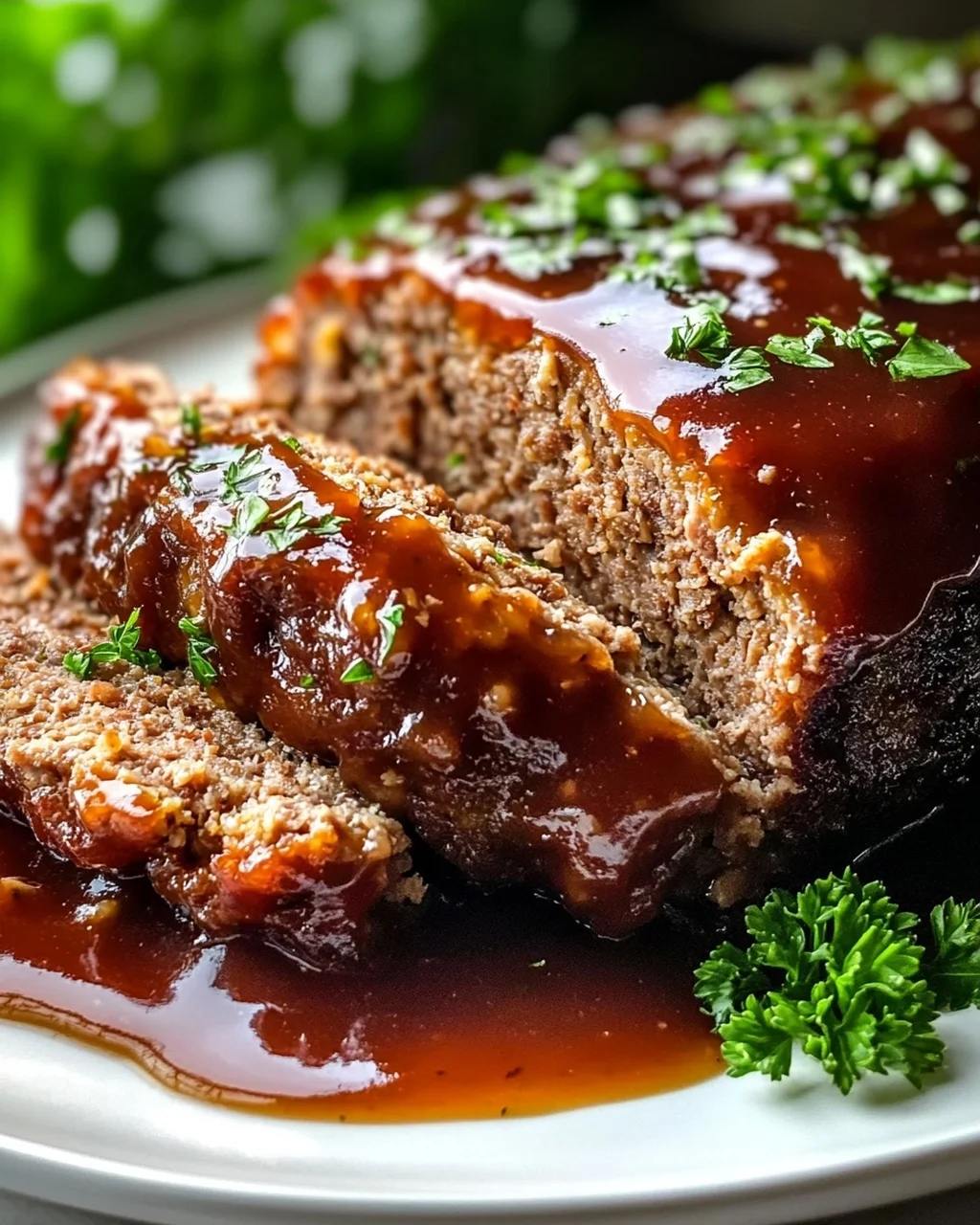 Saftiger Hackbraten mit Soße