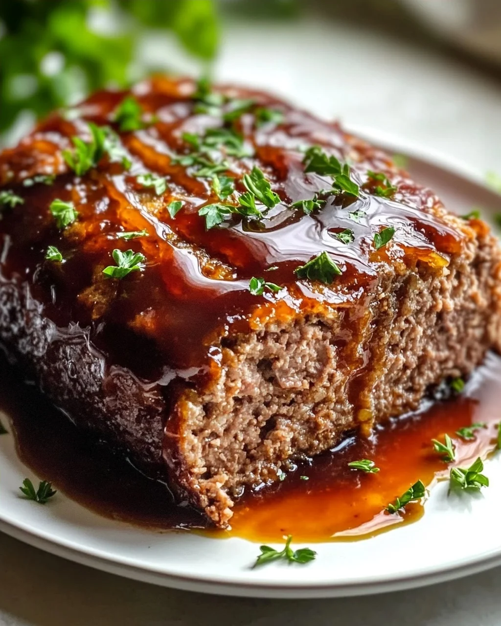 Saftiger Hackbraten mit Soße