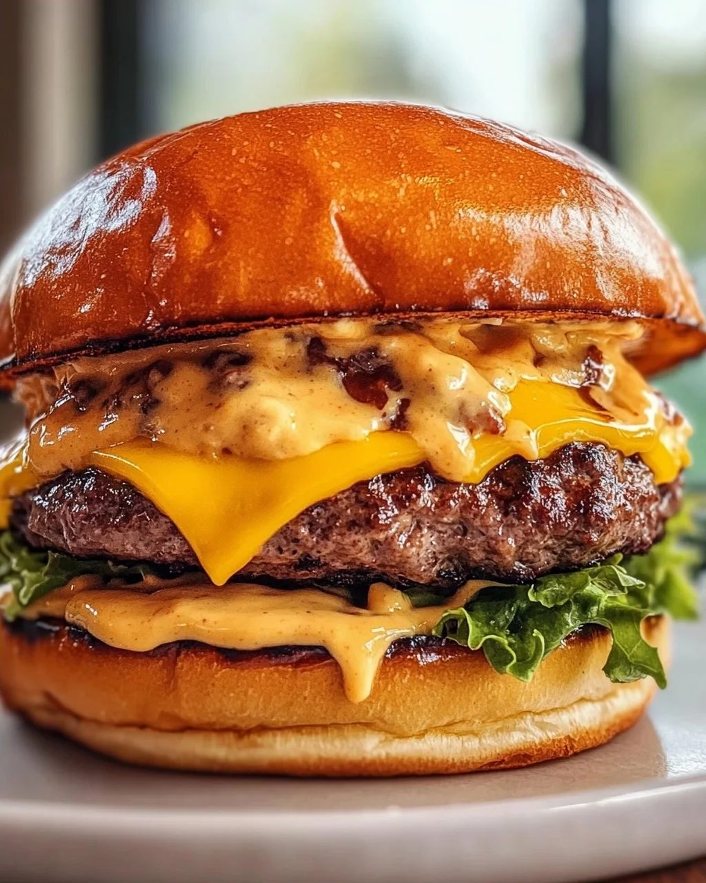 Saftiger Smash Burger mit cremiger Beef Baconnaise Sauce