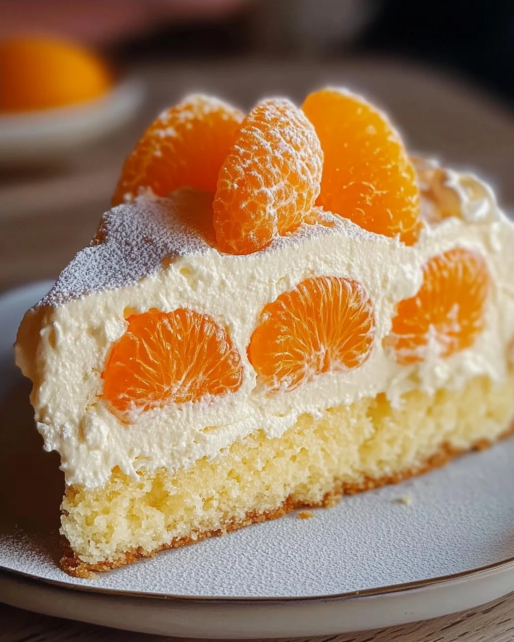 Schneller Schmandkuchen vom Blech mit Mandarinen