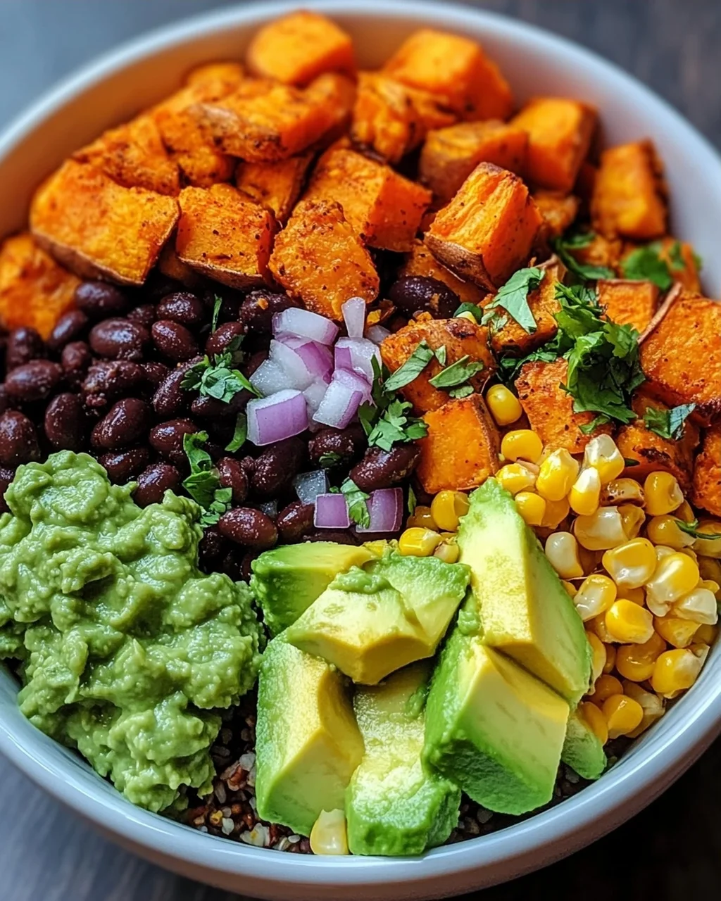 Süßkartoffel Burrito Bowl