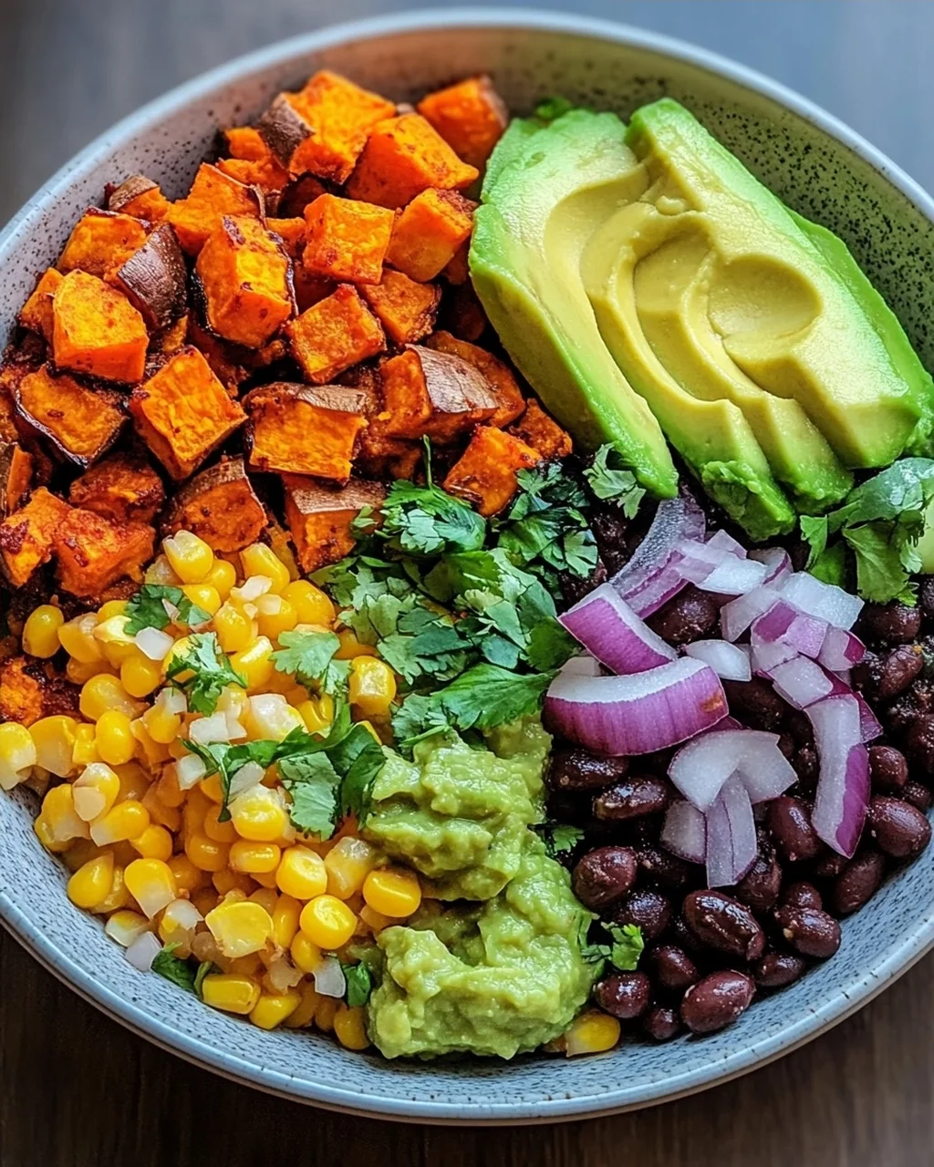 Süßkartoffel Burrito Bowl