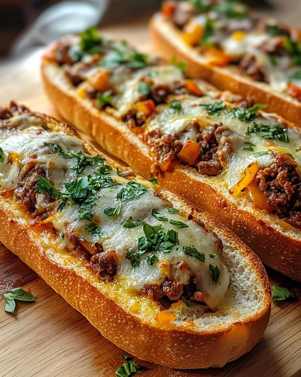 Überbackene Hackfleisch Baguettes – Knusprig & Lecker!