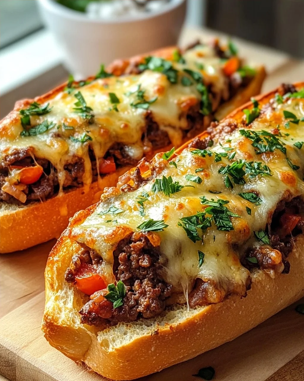 Überbackene Hackfleisch Baguettes – Knusprig & Lecker!
