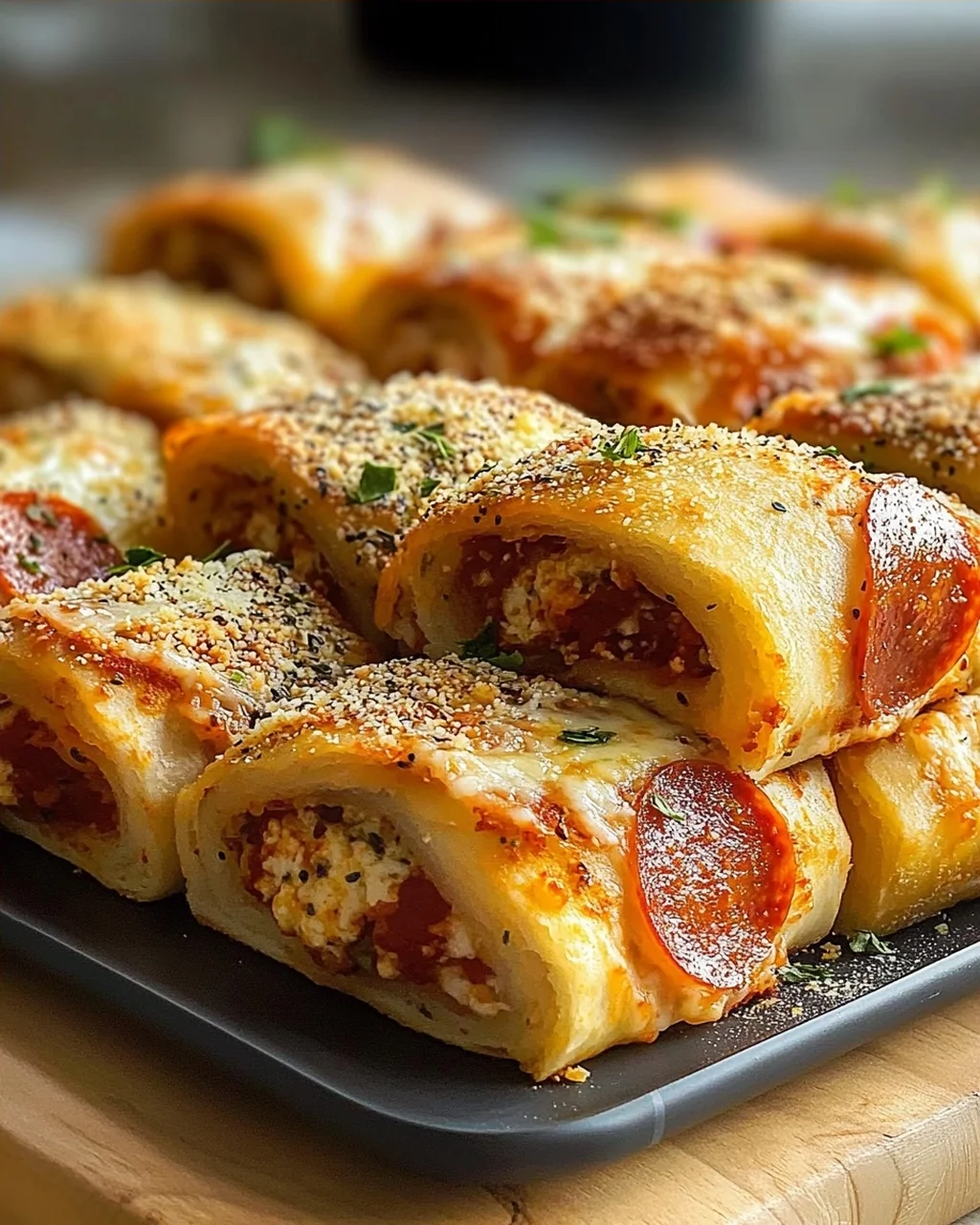 Unwiderstehliche High Protein Rind-Peperoni Pizzarollen