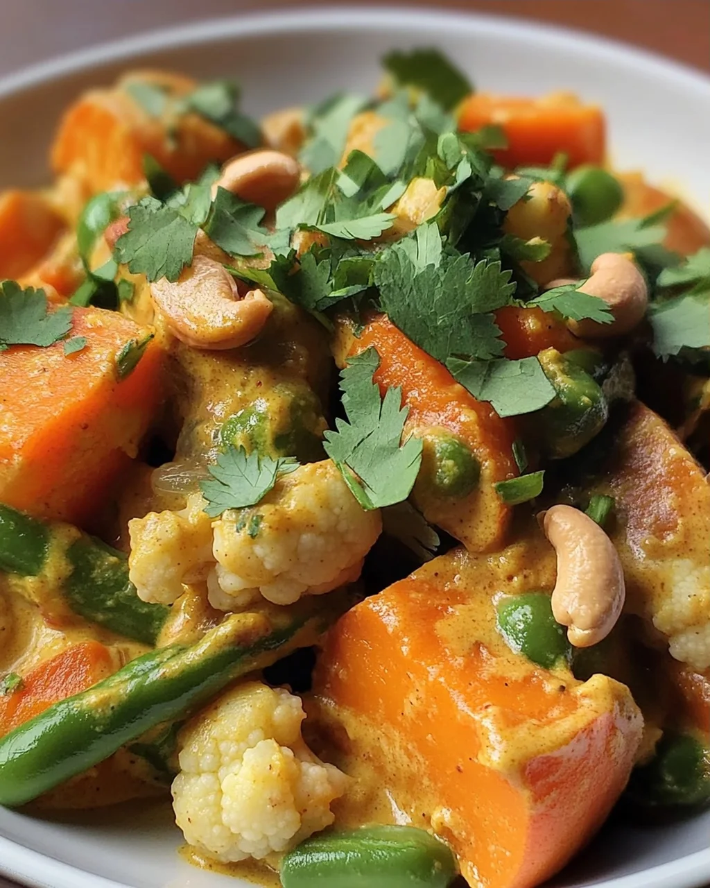 Vegetable Korma with Sweet Potato and Cashew Cream Recipe