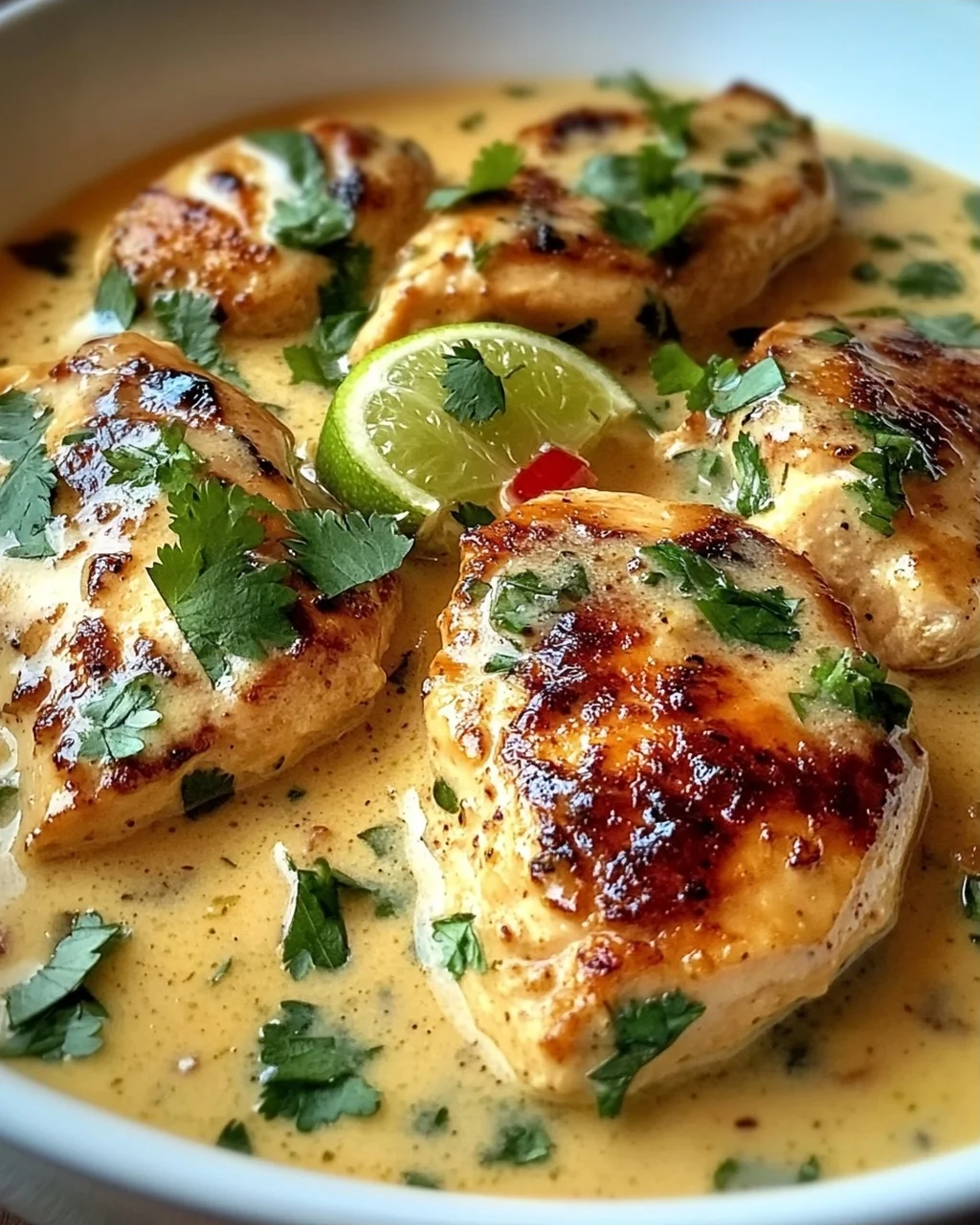 Zartes Hähnchen in Kokos-Limetten-Sauce