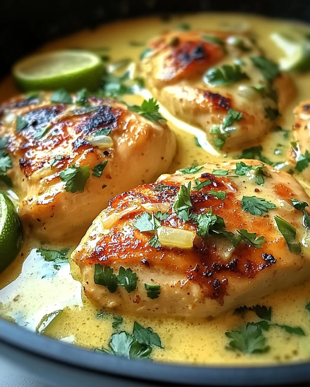 Zartes Hähnchen in Kokos-Limetten-Sauce